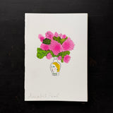 'Mimosa Woman in a Vase' Letterpress & Handpainted Notebooks