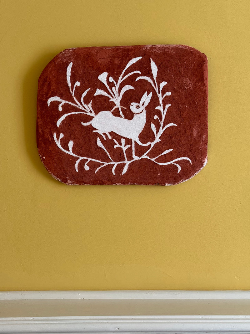 Hare Sgraffito Panel