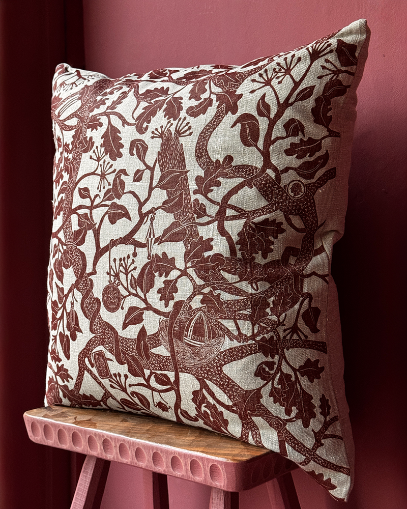 Treasure Tree Printed Square Cushions