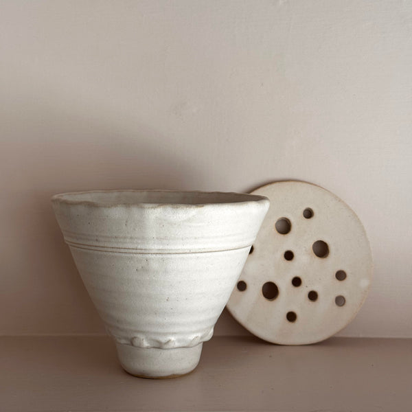 Fluted, Faceted & Ridge Ceramic Flower Bowls