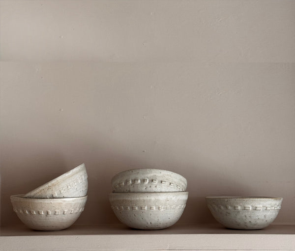 Ceramic Bowls with Decorative Edge