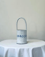 English Delftware Basket Vase