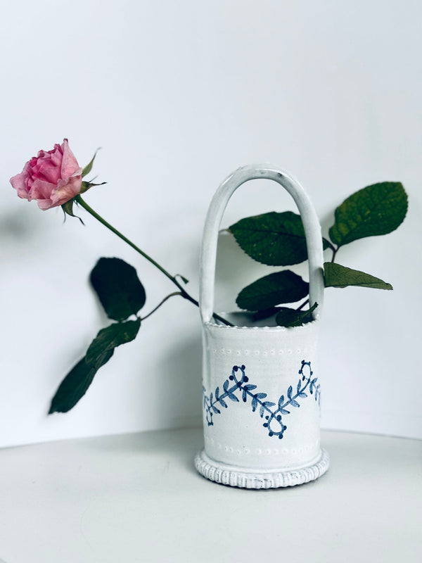 Delftware Basket Vases