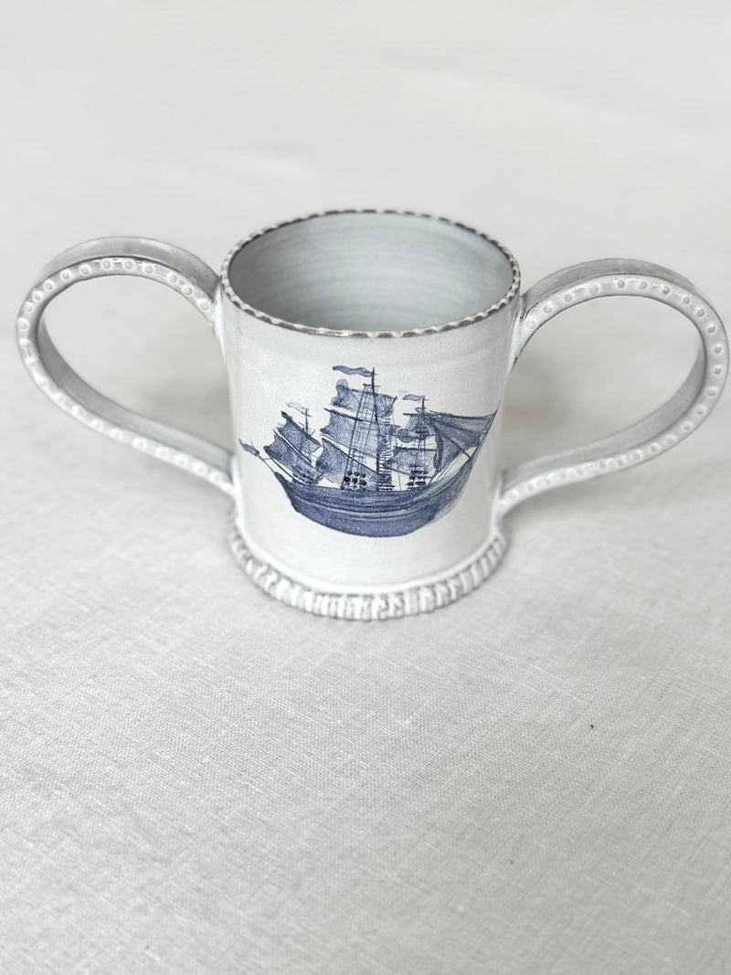 English Delftware Friendship Cups