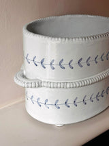 English Delftware Sprigged Jardinieres