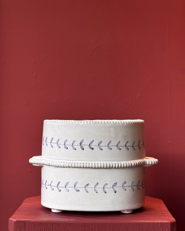 English Delftware Sprigged Jardinieres