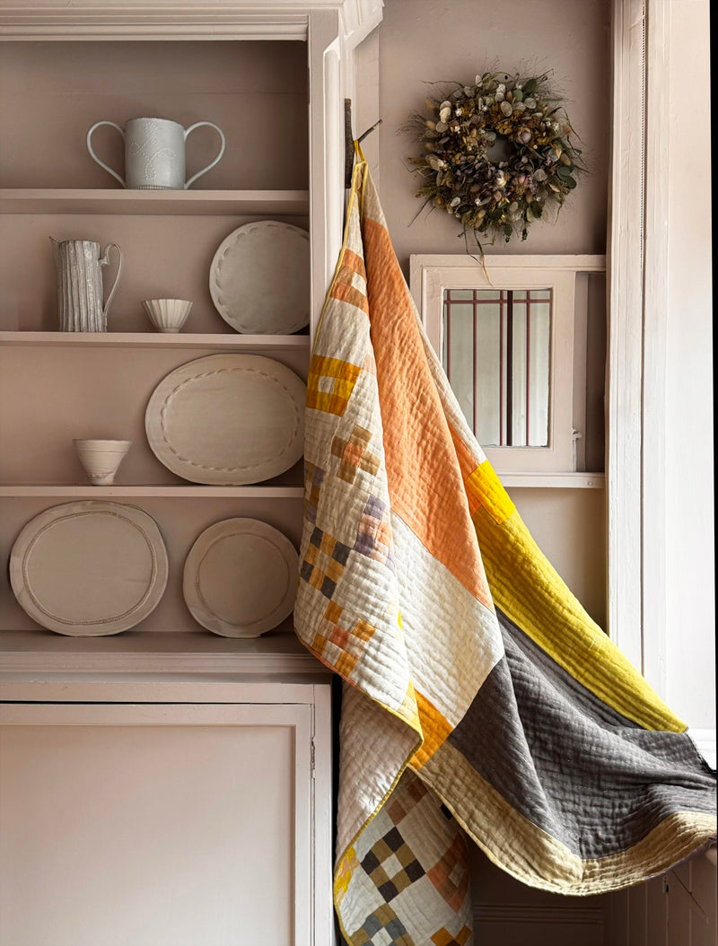 Harvest Moon Hand Stitched Quilt