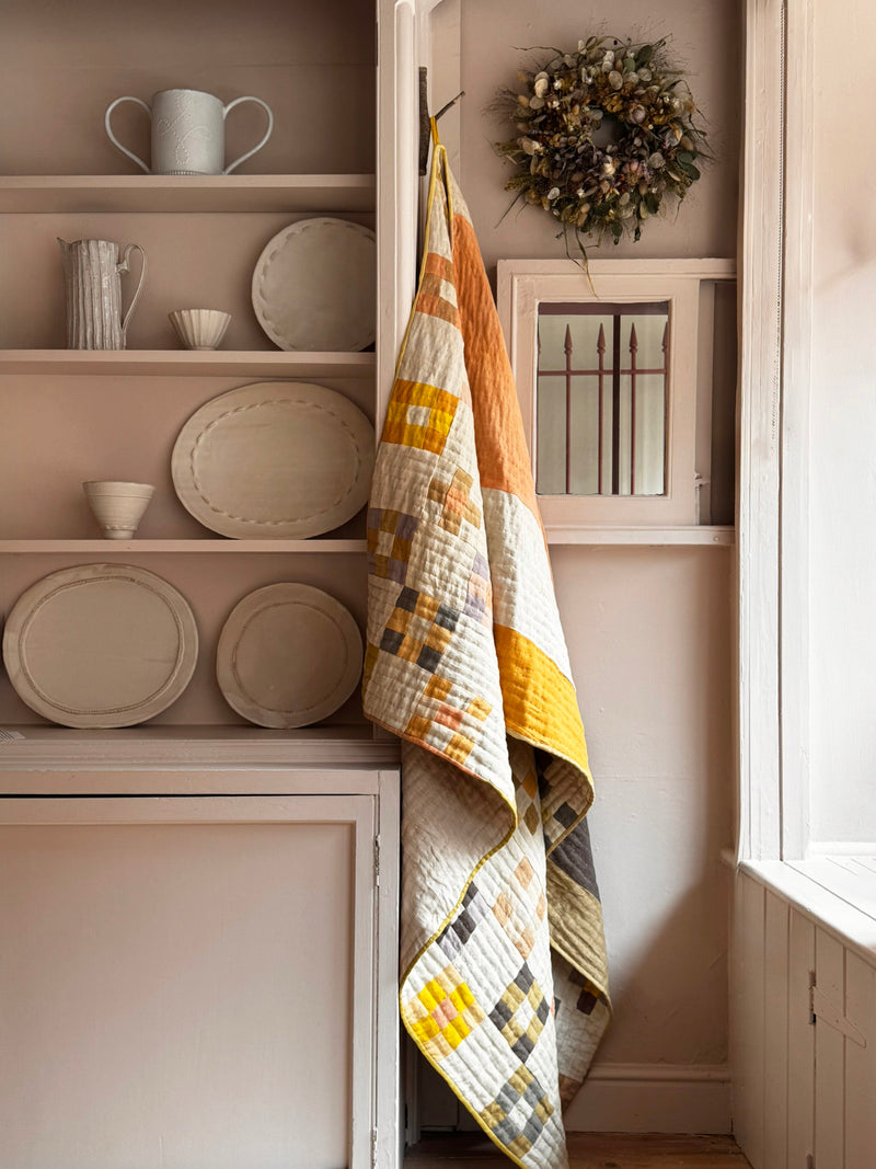 Harvest Moon Hand Stitched Quilt