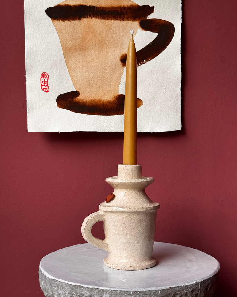 Earthenware Keshiki Candle Holders