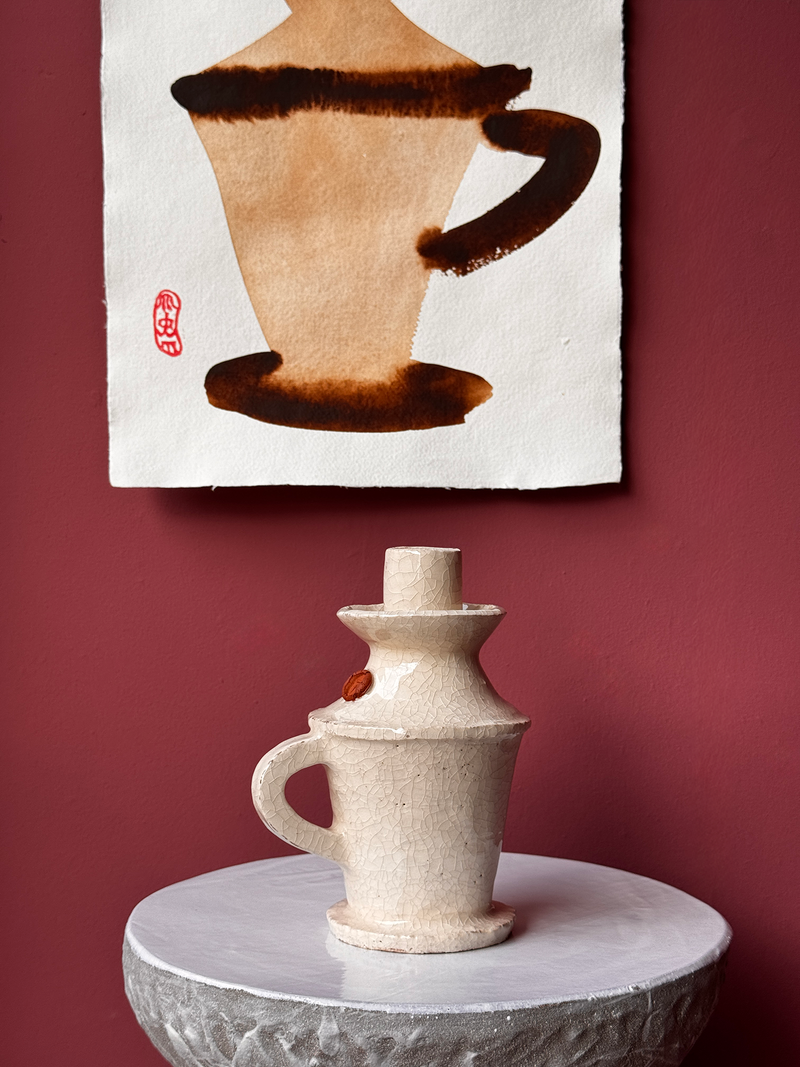 Earthenware Keshiki Candle Holders