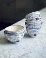 Hand-Painted Blue & White Tea Bowls