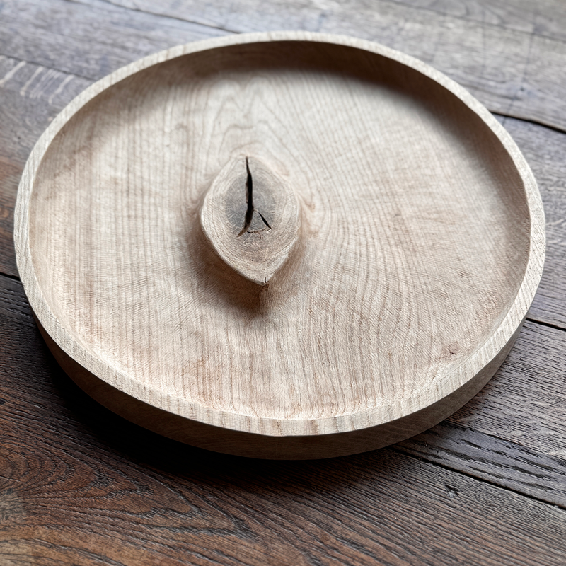 Large Natural 'Stone' Oak Tray