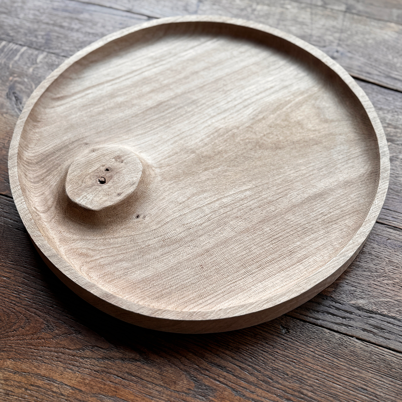 Large Natural 'Stone' Oak Tray