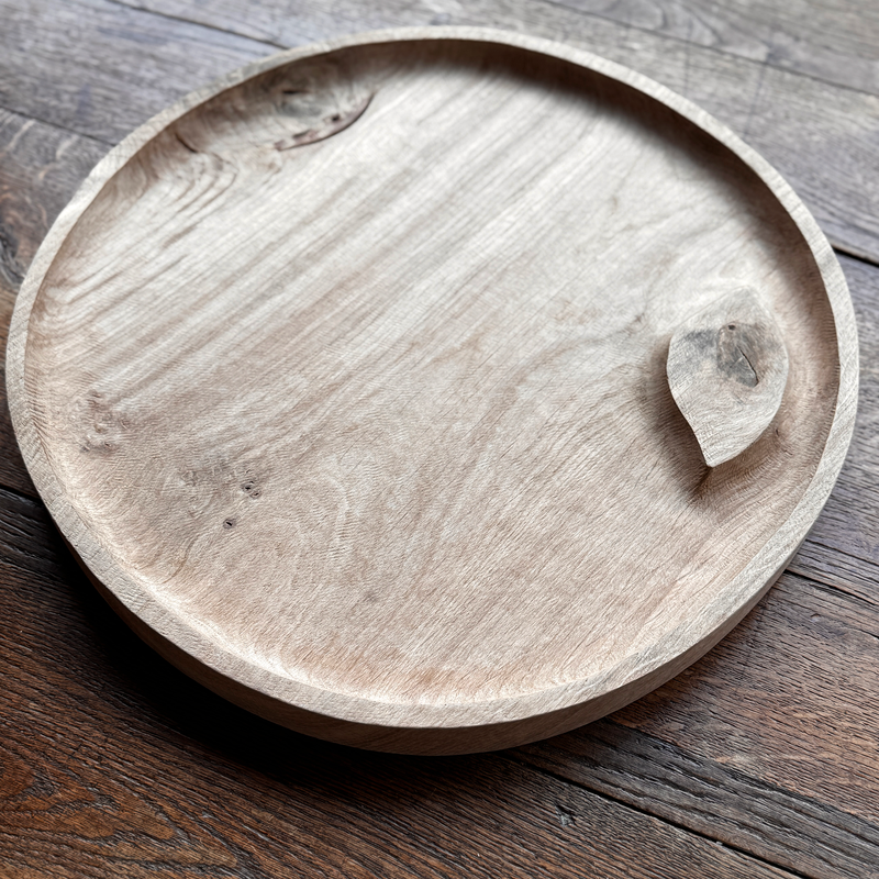 Large Natural 'Stone' Oak Tray