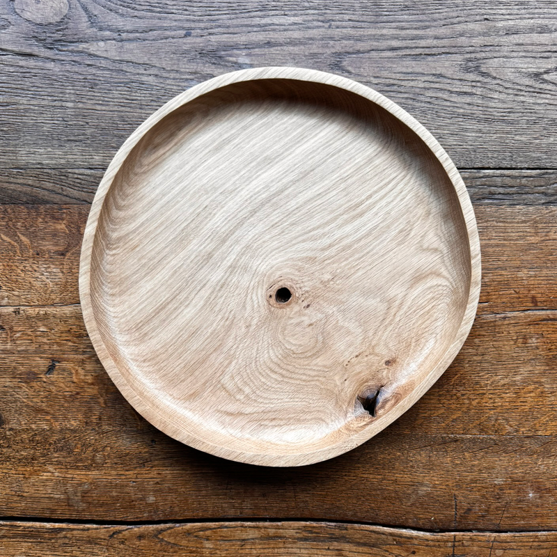 Natural 'Stone' Oak Tray