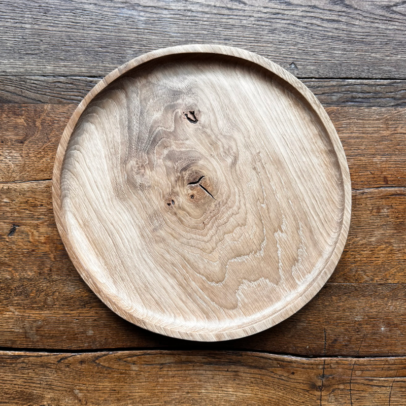 Natural 'Stone' Oak Tray