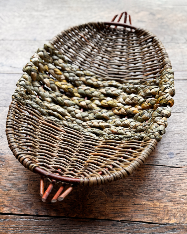 Table Plaited Rush and Willow Baskets