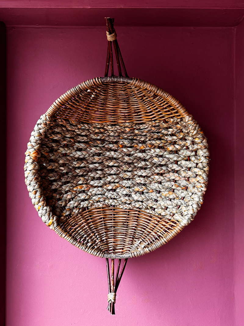 Willow and Rush, Circular Hazel Frame Basket