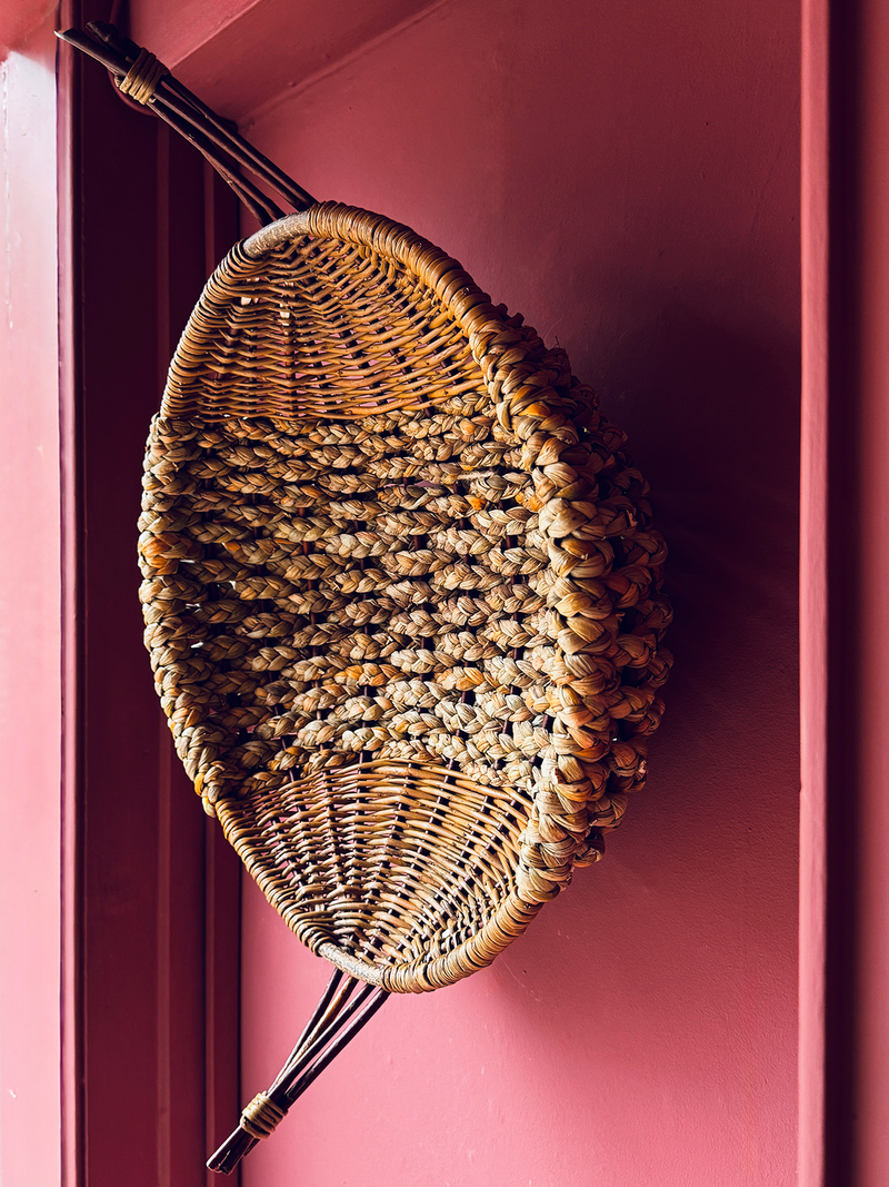 Willow and Rush, Circular Hazel Frame Basket