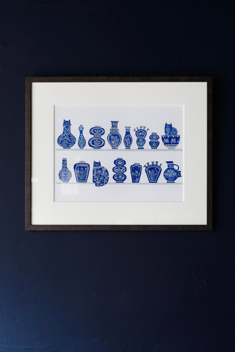 Delft Cat & Vase Collages- Laura Winstone