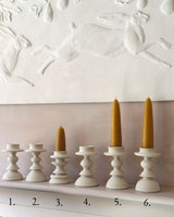 Porcelain Stumpie Candlesticks
