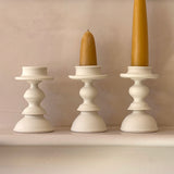 Porcelain Stumpie Candlesticks