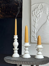 Porcelain Stumpie Candlesticks