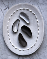 Crackle Raku Fired Porcelain Shells