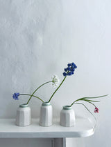 Porcelain Faceted Bud Vases