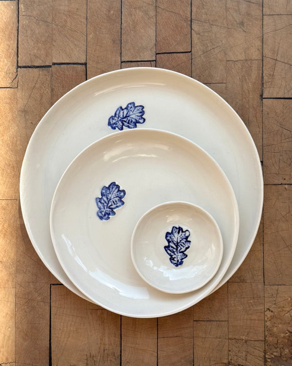 Oak Leaf Porcelain Dinner & Side Plate Sets