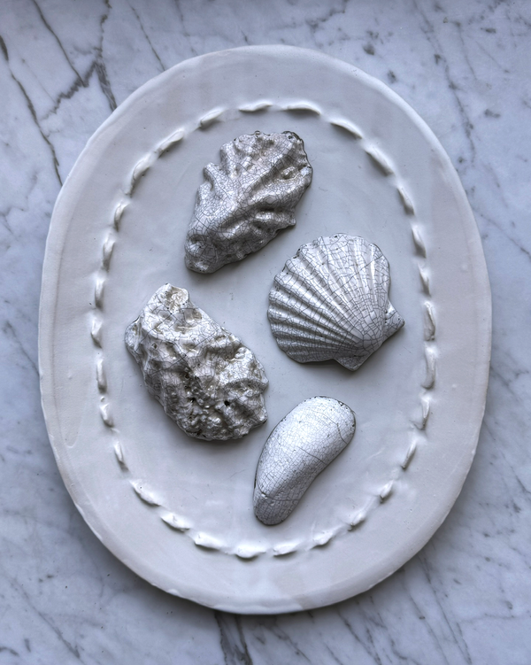 Crackle Raku Fired Porcelain Shells