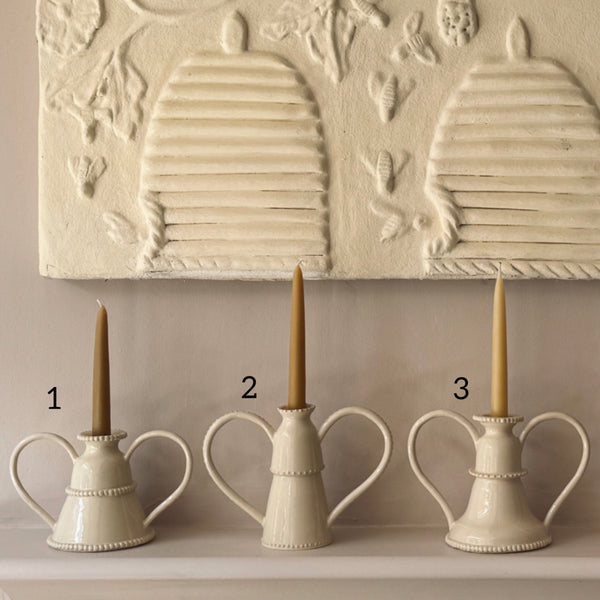 Creamware Candlesticks