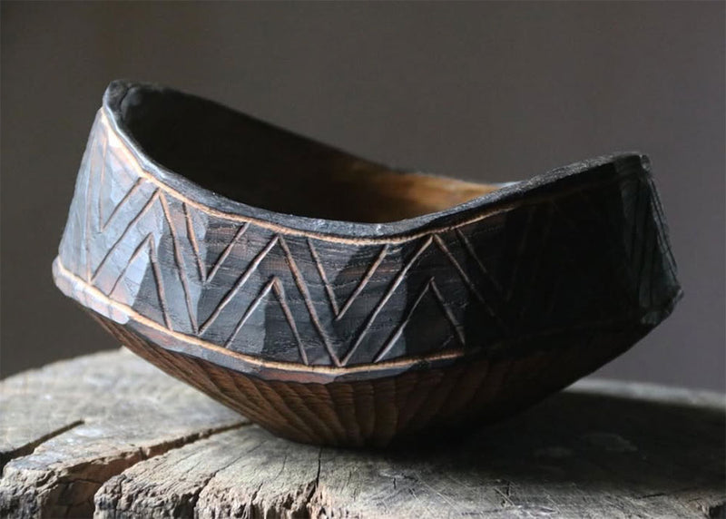 Oak and Ash Hand-carved Tableware Collection