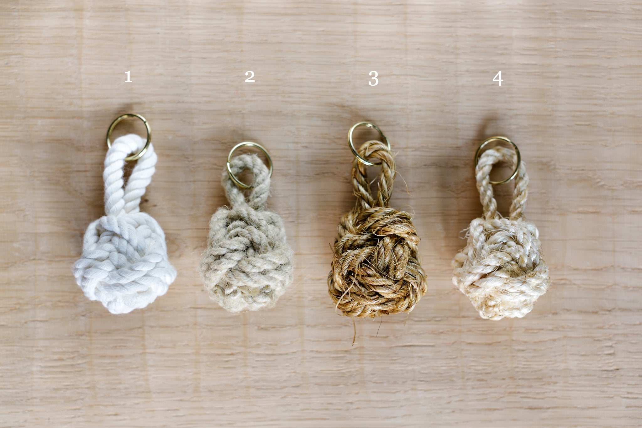 Knotted Rope Key Rings Rope Knot Light Pulls or Keyrings – The Merchant's Table