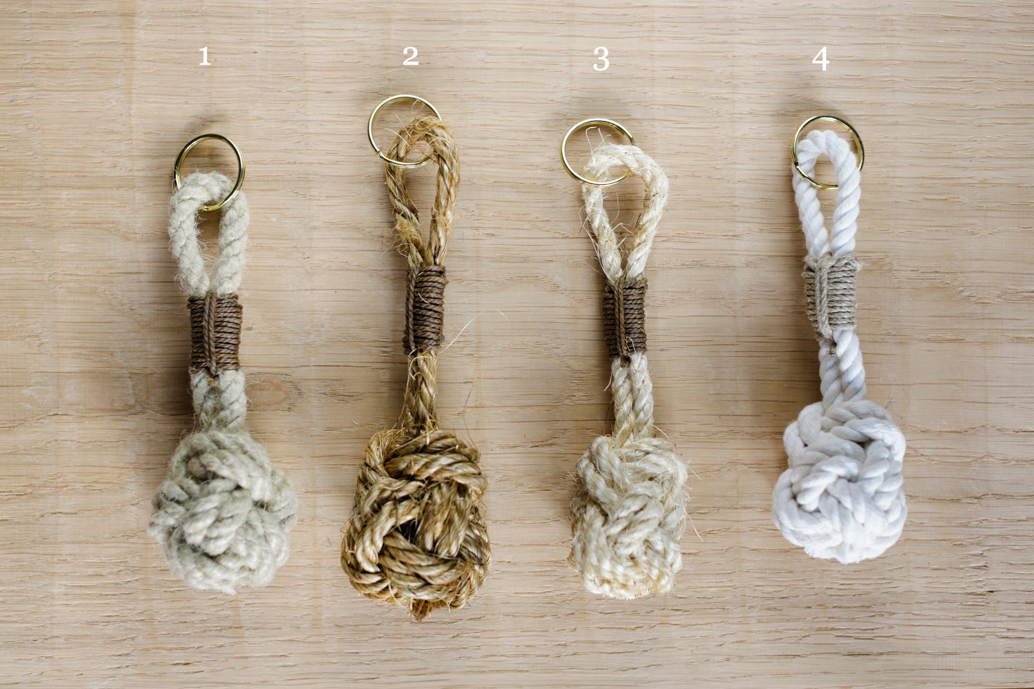 Key Rings Twisted Rope Rope Knot Light Pulls or Keyrings – The Merchant's Table