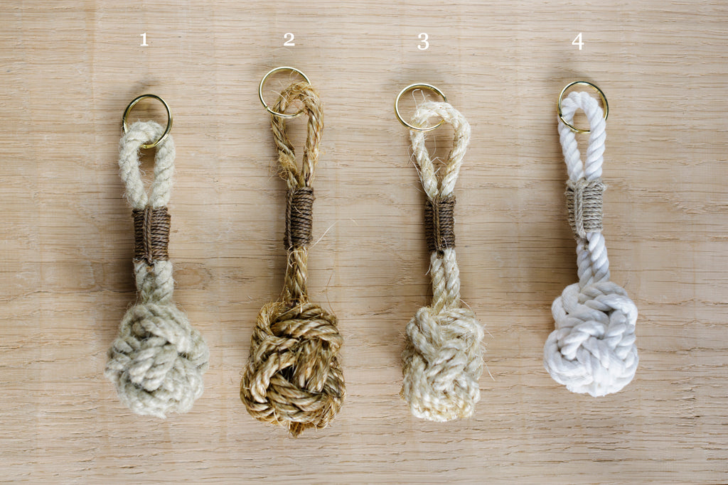 Knotted Rope Key Rings Rope Knot Light Pulls or Keyrings – The Merchant's Table