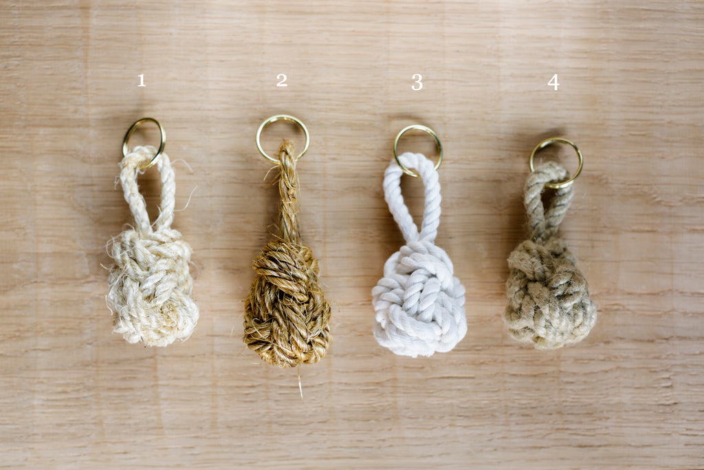 Key Rings With Rope Rope Knot Light Pulls or Keyrings β The Merchant's Table