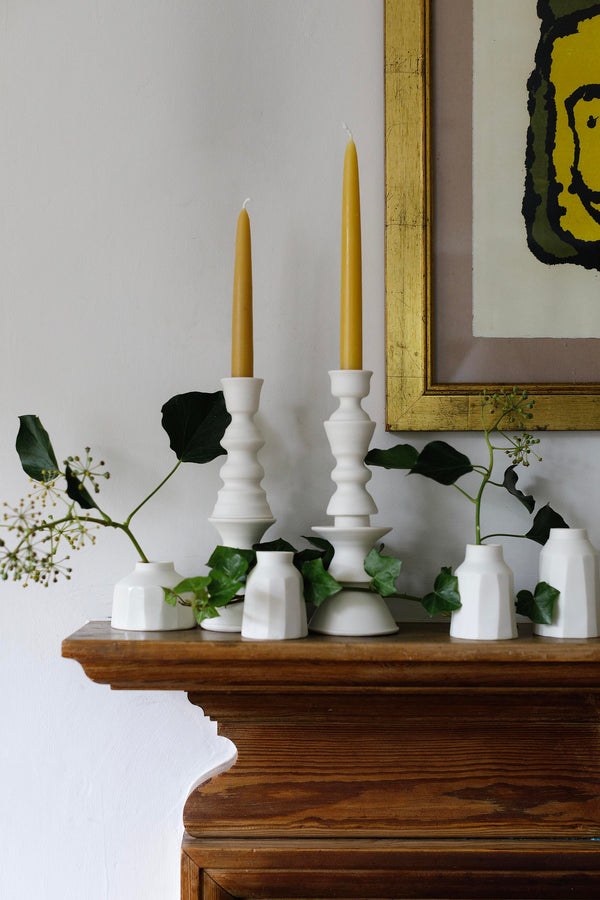 Faceted Porcelain Vases