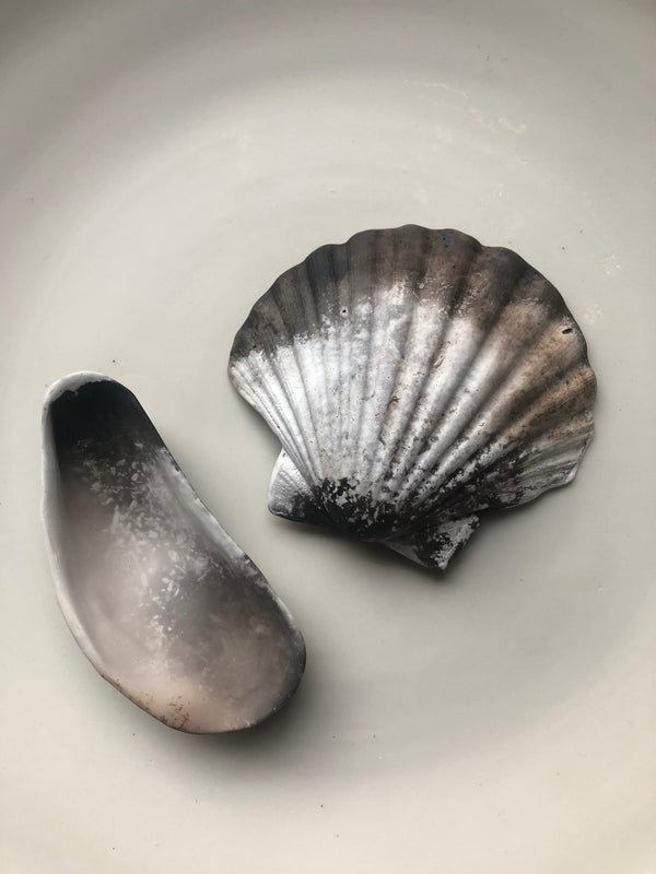 Smoked Fired Porcelain Shells