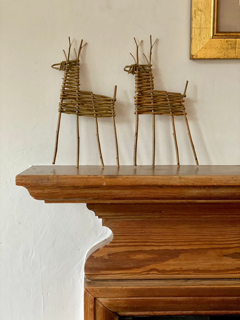 Hand Woven Willow Reindeer