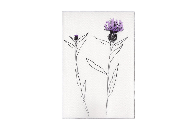 Large *Flowers* Hand Inked and Letterpress Cards - Scribble and Daub