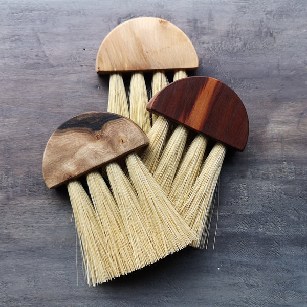 Hand carved wooden brush by Ewen Brown / Slow made Goods