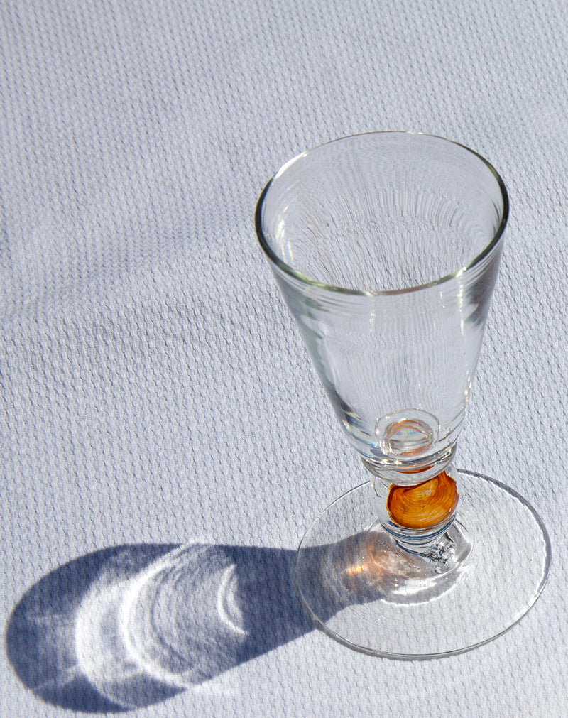 Hand-Blown Gold Topaz Baluster Wine Glass - Emsie Sharp