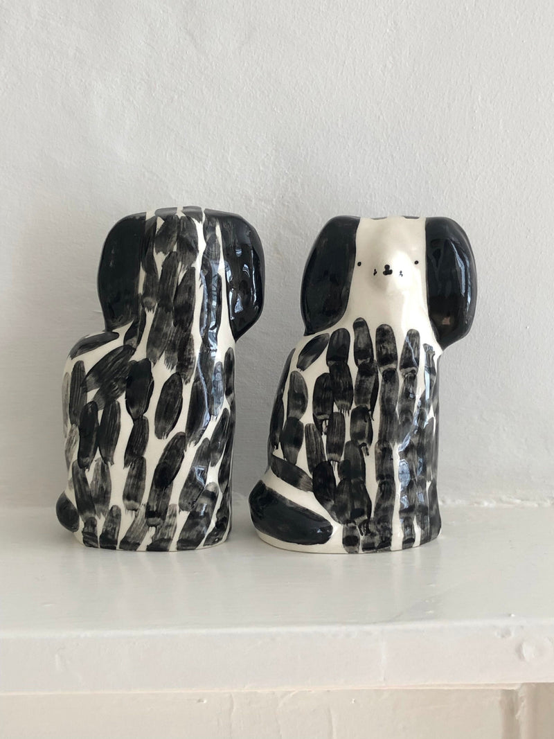 A Pair of Spotted Staffordshire Dogs