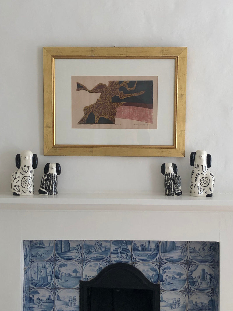 A Pair of Spotted Staffordshire Dogs
