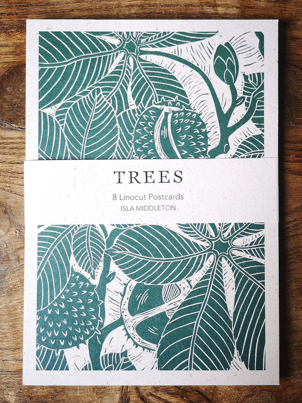Trees, 8 Linocut Postcards - Isla Middleton