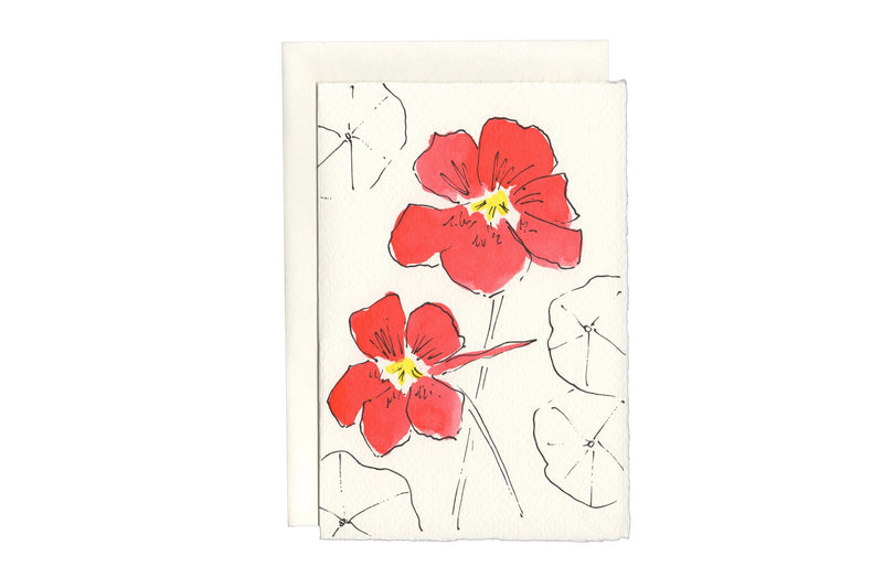 Large Flowers Hand Inked and Letterpress Cards - Caroline Kent